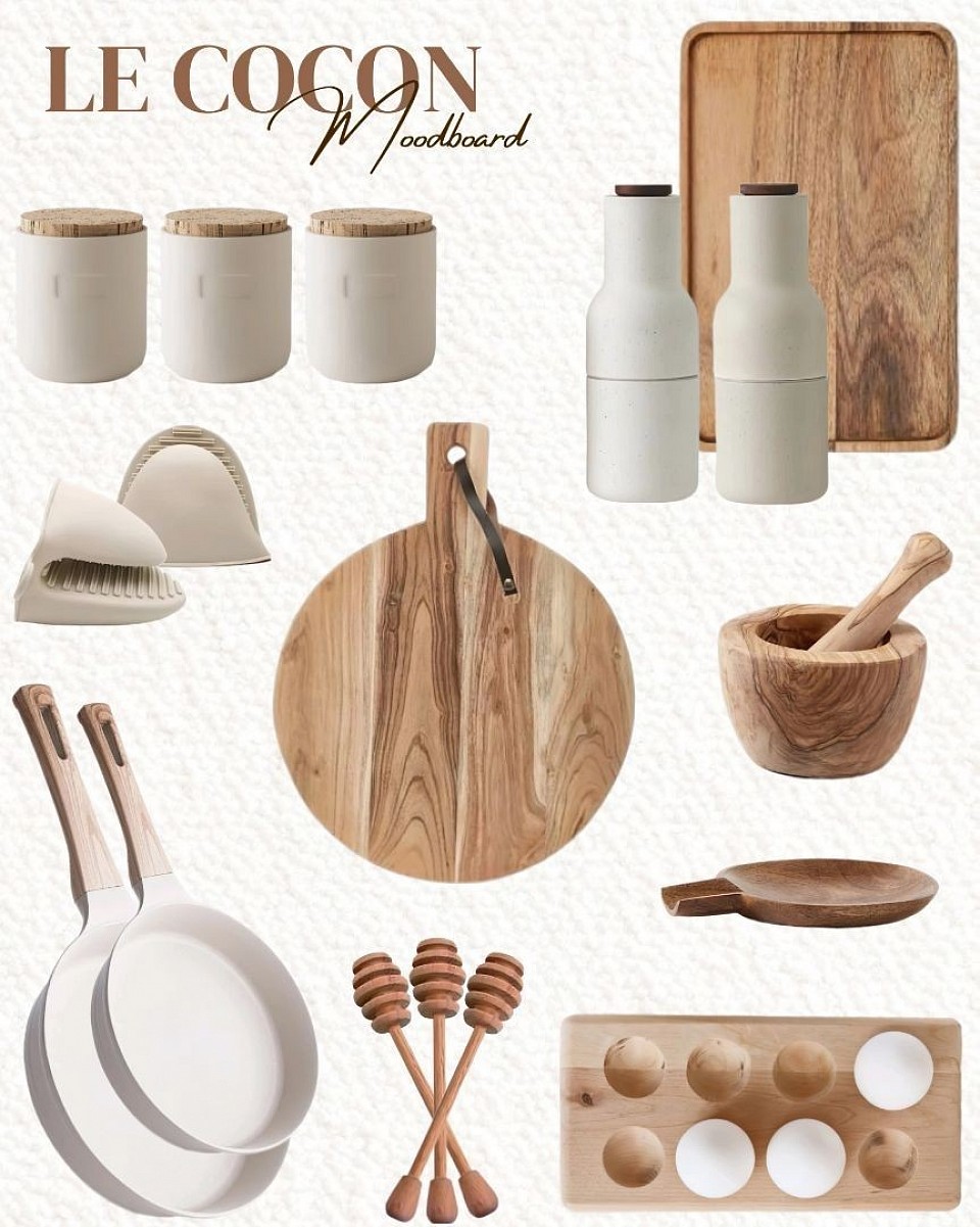 Cuisine tons blanc et bois